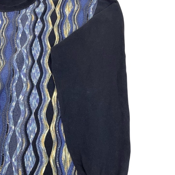 Cotton Traders Coogi Style 3D Textured Crewneck Sweater Blue 100% Cotton Sz XXL - Picture 15 of 16